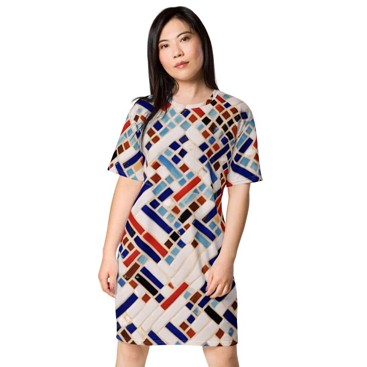 Linear Luxe T Shirt Dress product image (1)