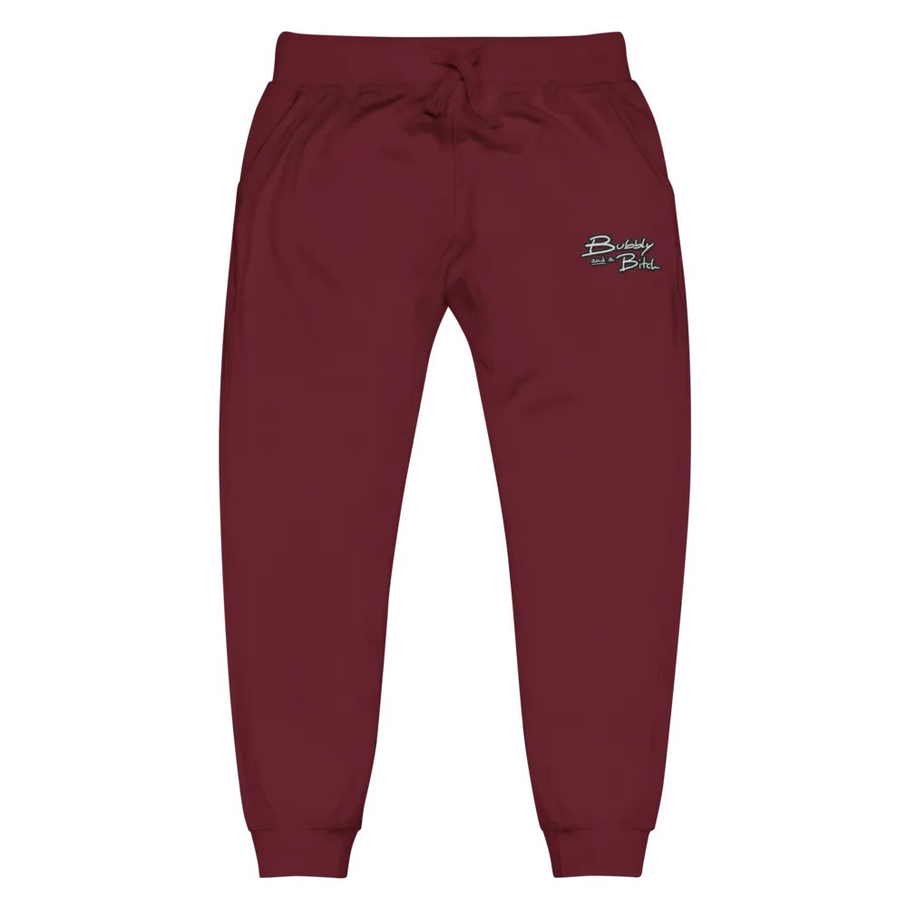 Bubbly and a B*tch (lined design) embroidered fleece sweatpants product image (8)