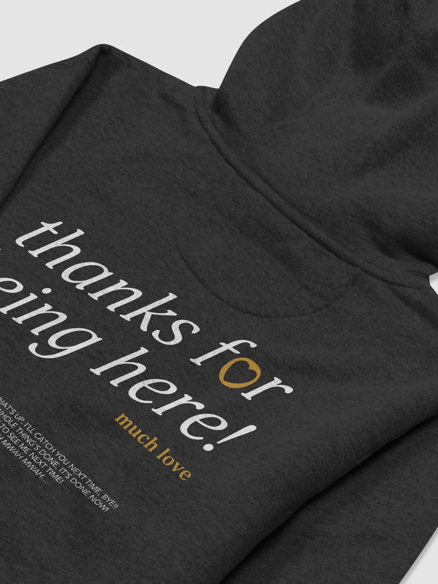 thanks for being here! Hoodie (Gold) product image (4)