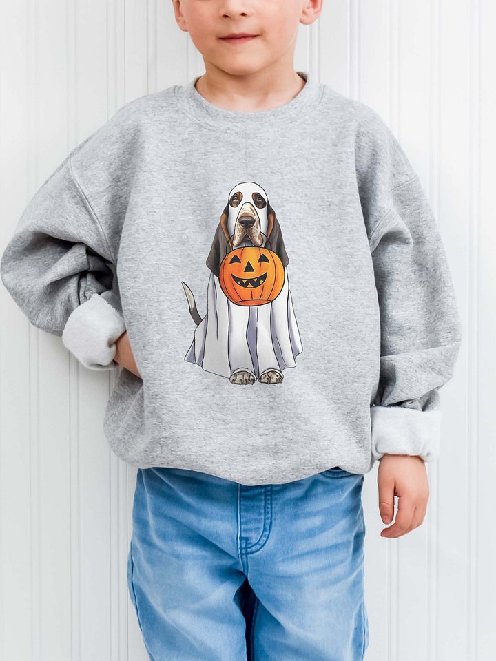 Halloween Basset Hound(Tricolor) Youth Sweatshirt product image (1)