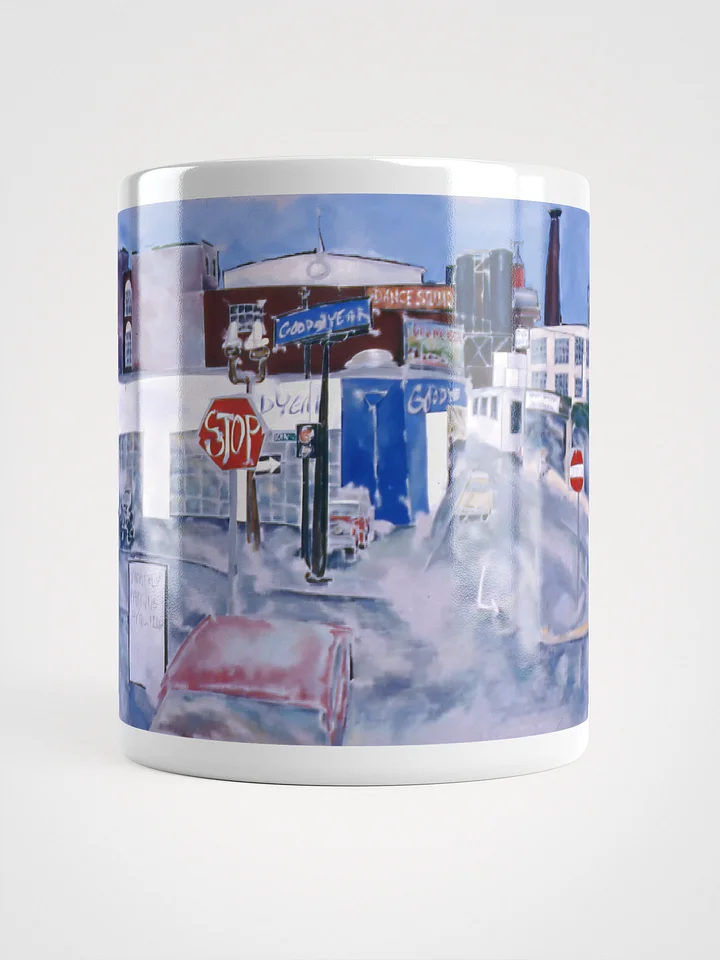 10th, Oak and Burnside, Portland, OR (1986) White Glossy Mug product image (1)