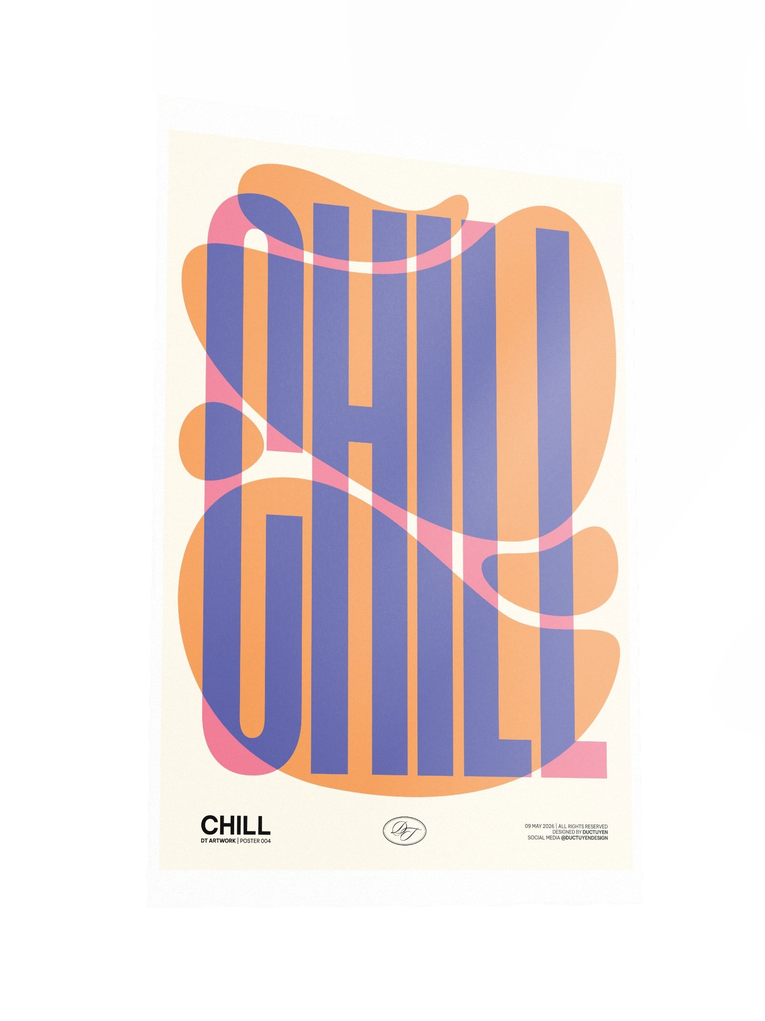 "CHILL" Typography Print Poster (Unframe) product image (5)