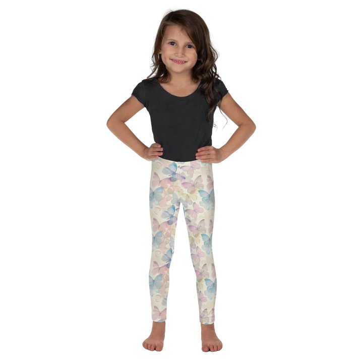 Pastel Butterfly Dreams Kids Leggings product image (2)