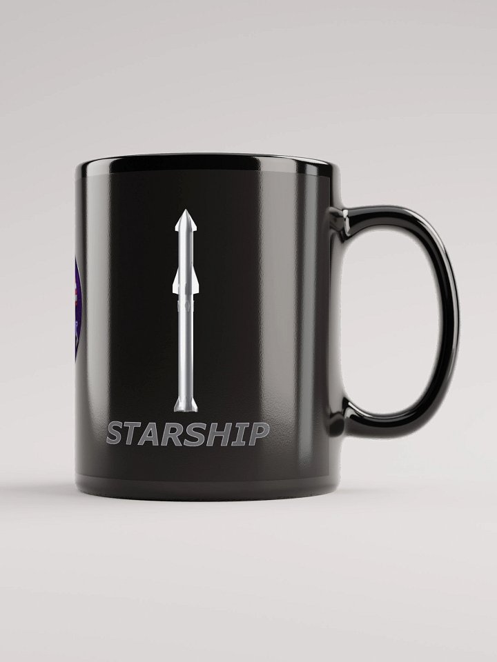 STARSHIP Black Glossy Mug product image (2)