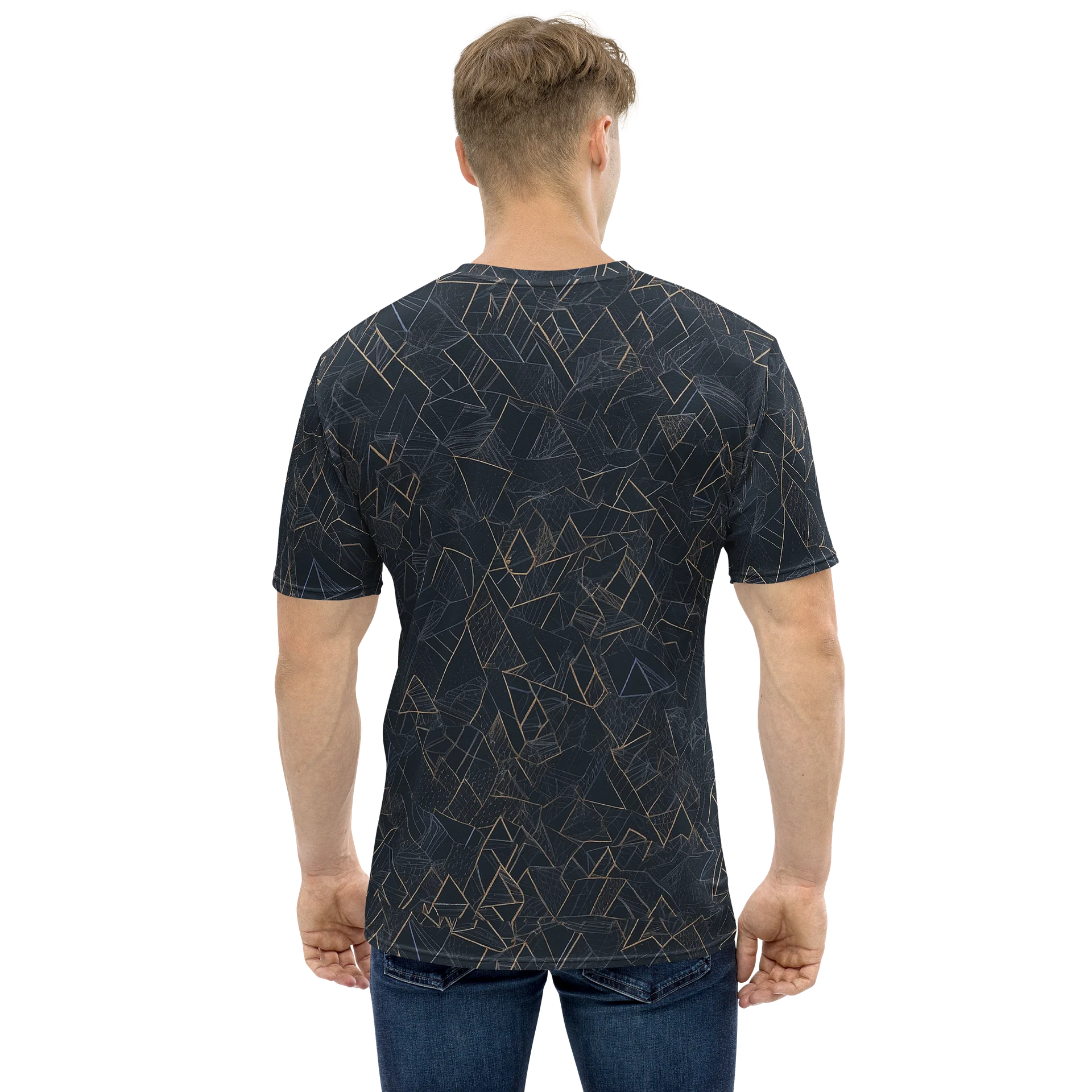 Bold Black Geometric Triangle Tee for Modern Style product image (2)