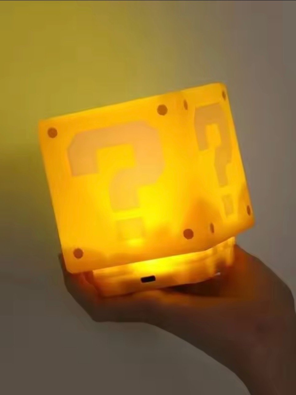 LED Question Mark Brick Night Light With Music USB Charging Desk Lamp Light Birthday X-mas Gifts product image (1)