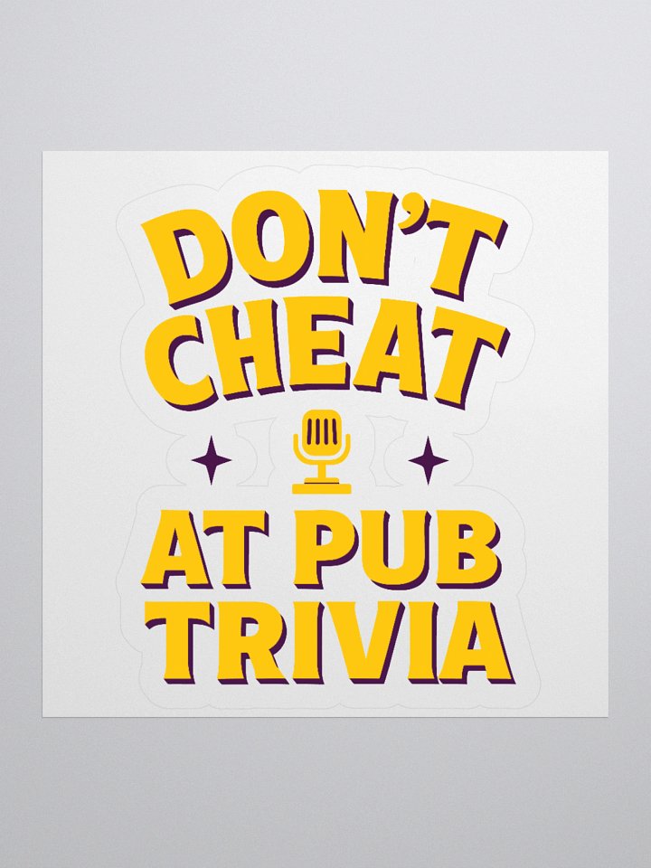 Don't Cheat Stickers product image (1)