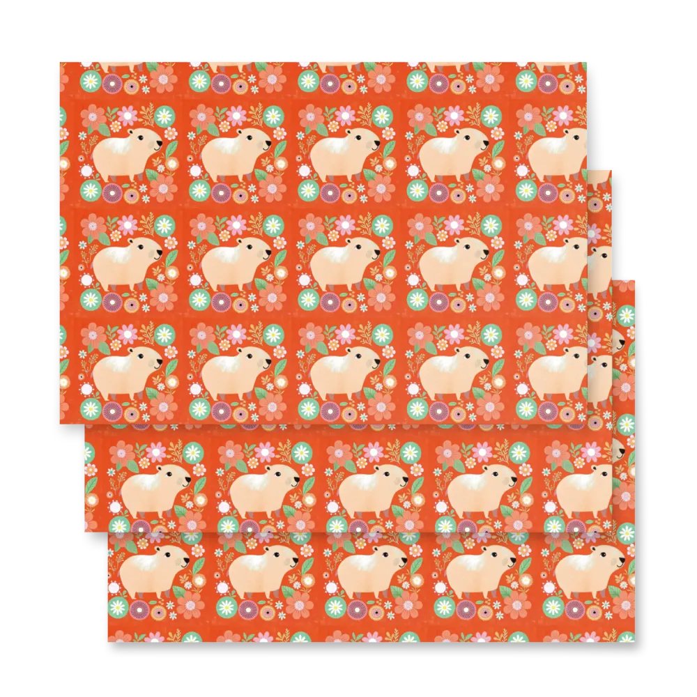 Cute Capybara Wrapping Paper product image (4)
