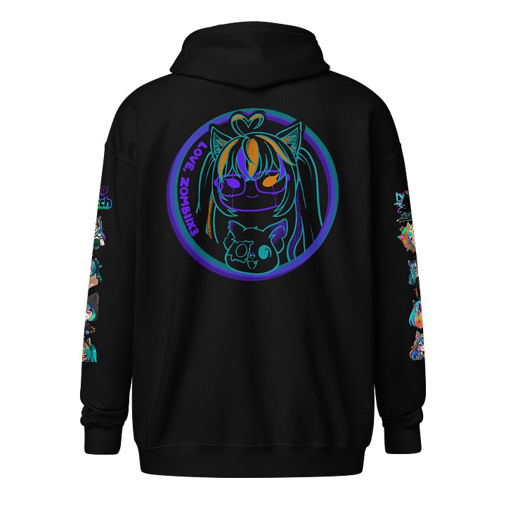 glitch stamp zip up hoodie (updated) product image (2)