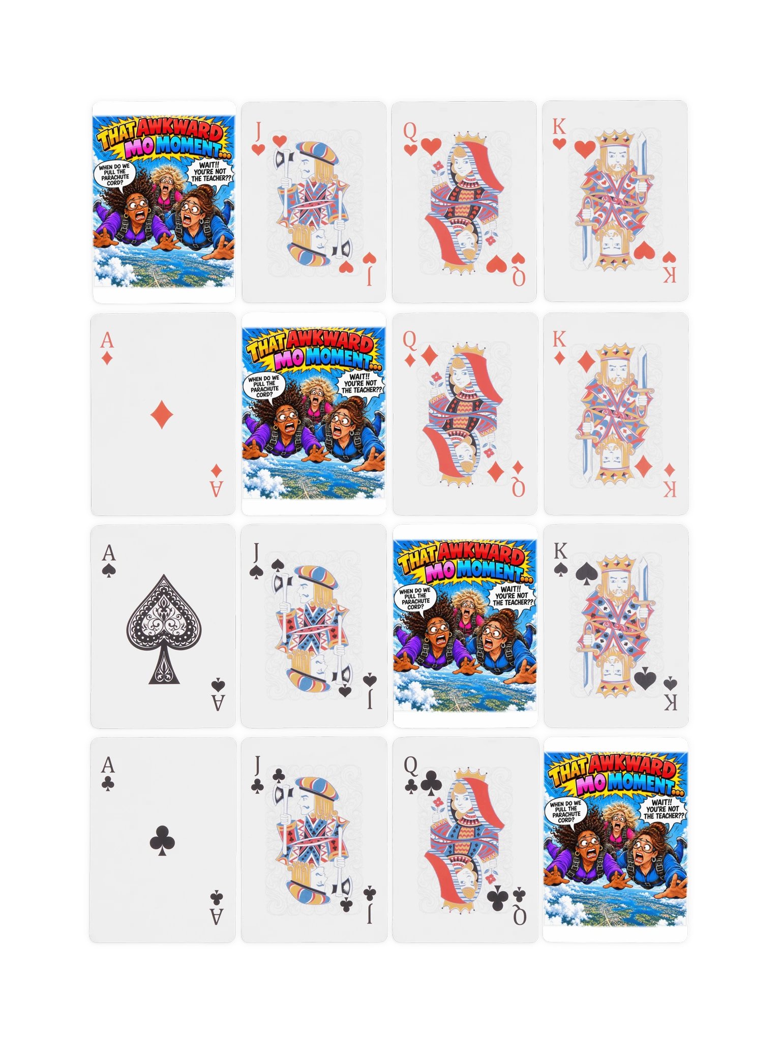 1 Earth Prints Skydiving Ladies Poker Playing Cards product image (5)