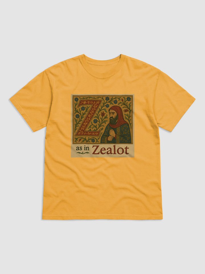 Z as in zealot 2 garment-dyed heavyweight t-shirt by dark alphabet product image (1)
