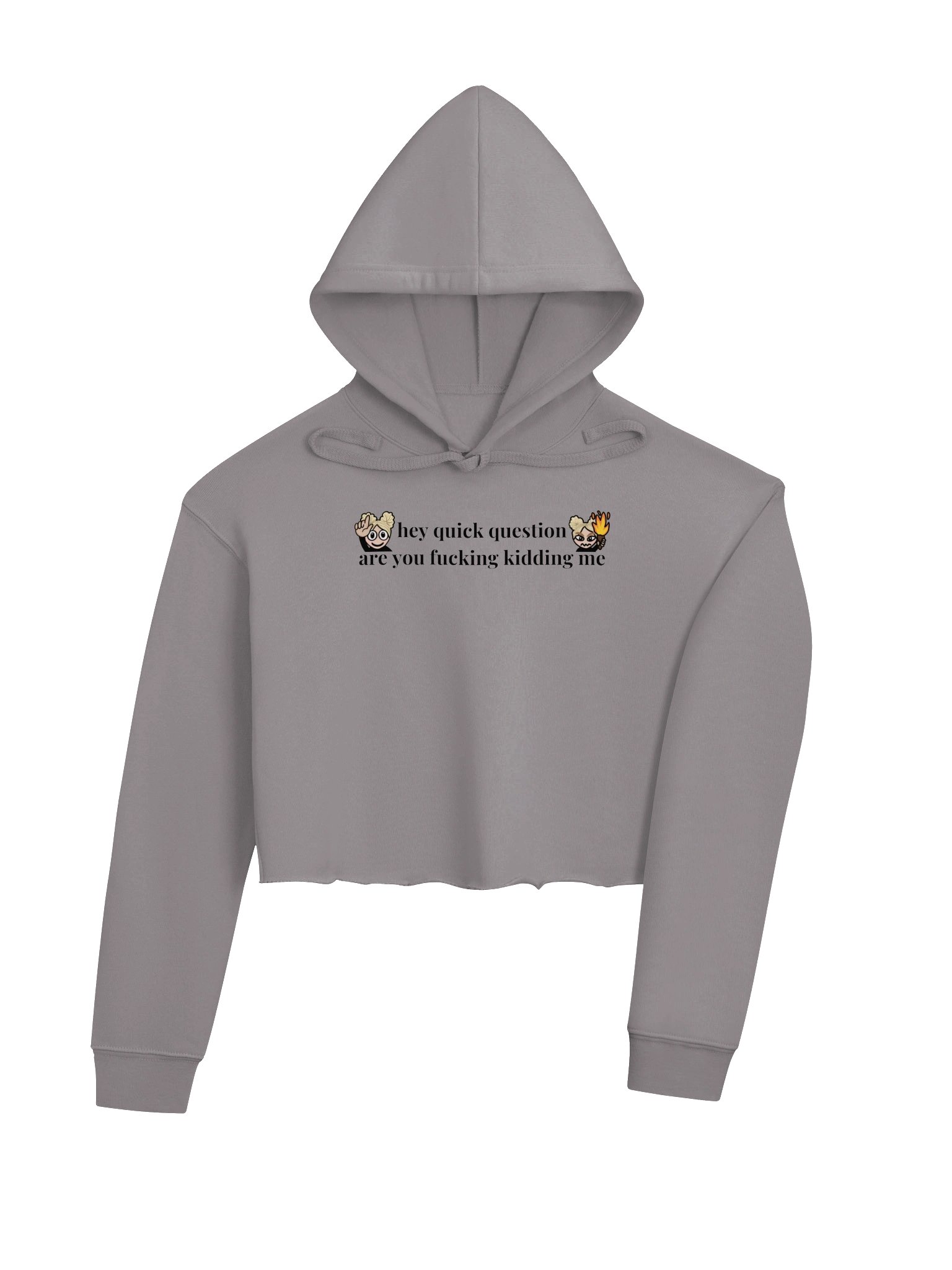 Hey, Quick Question Cropped Hoodie product image (4)