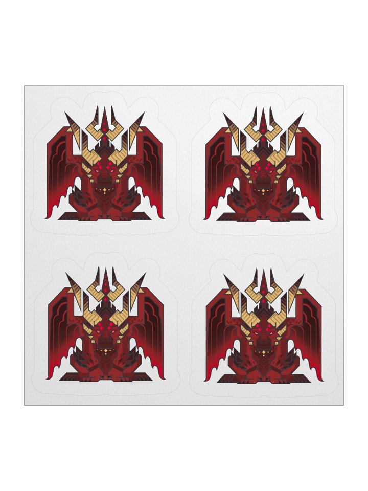 Set of 4 DanTheDracoKing Dragon Form Kiss Cut Stickers product image (1)