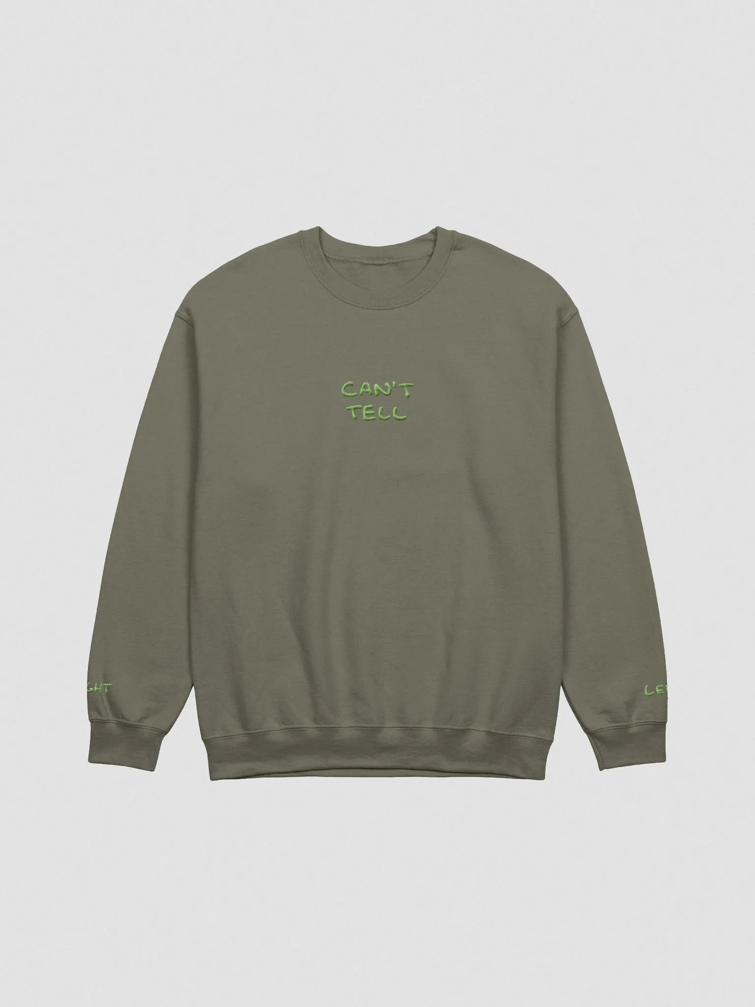 CAN'T TELL embroidered crewneck (light green) product image (5)