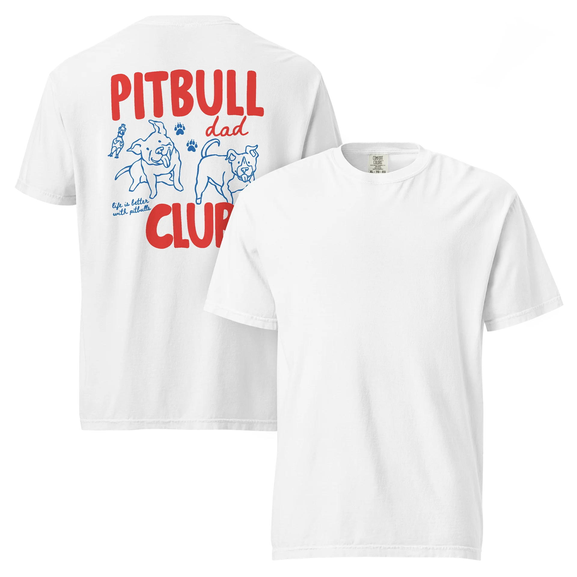 Pitbull Dad Club Shirt – Funny Pit Bull Dog Dad Comfort Colors Tee product image (2)