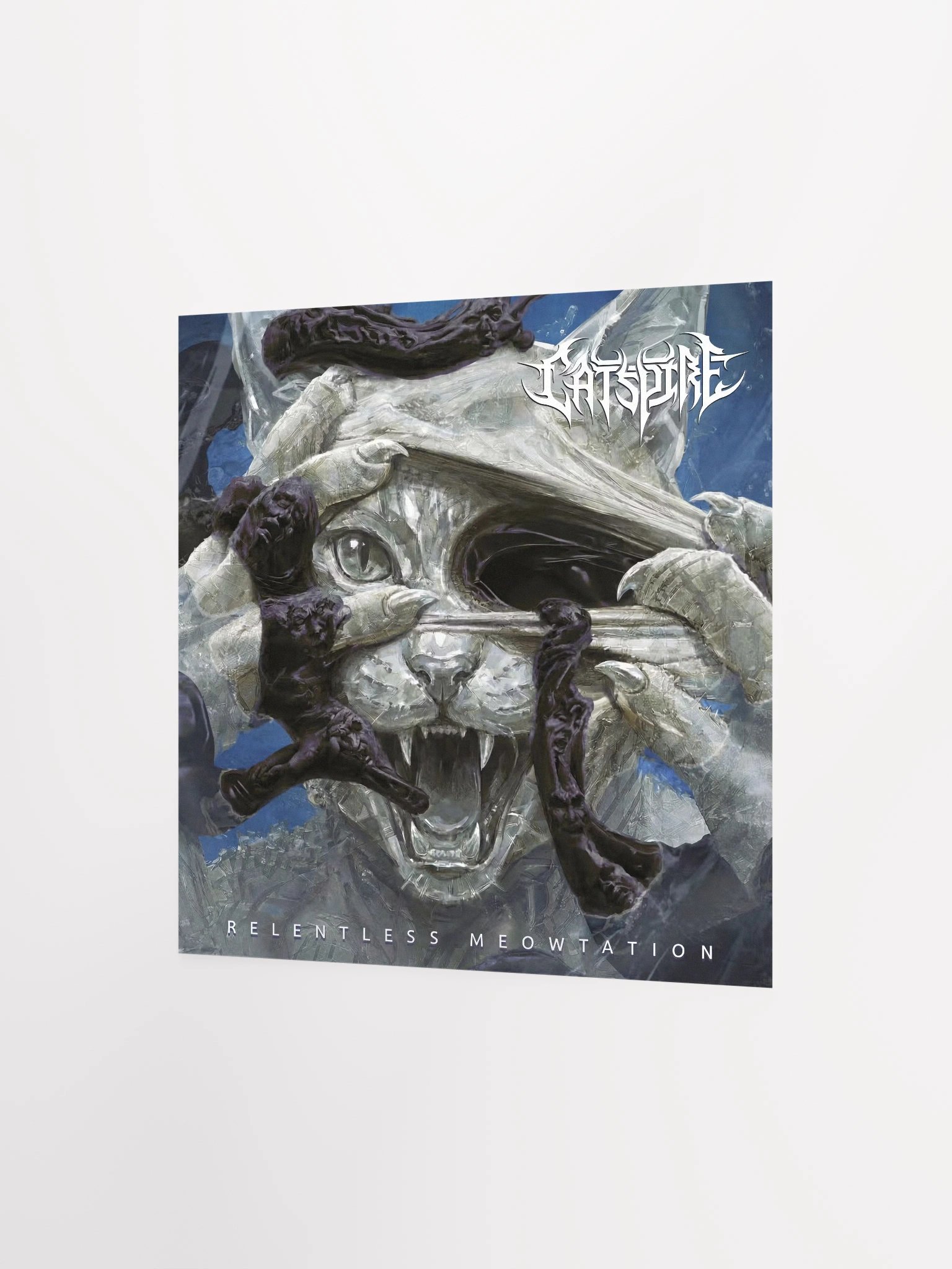 CATSPIRE RELENTLESS MEOWTATION SQUARE POSTER product image (8)