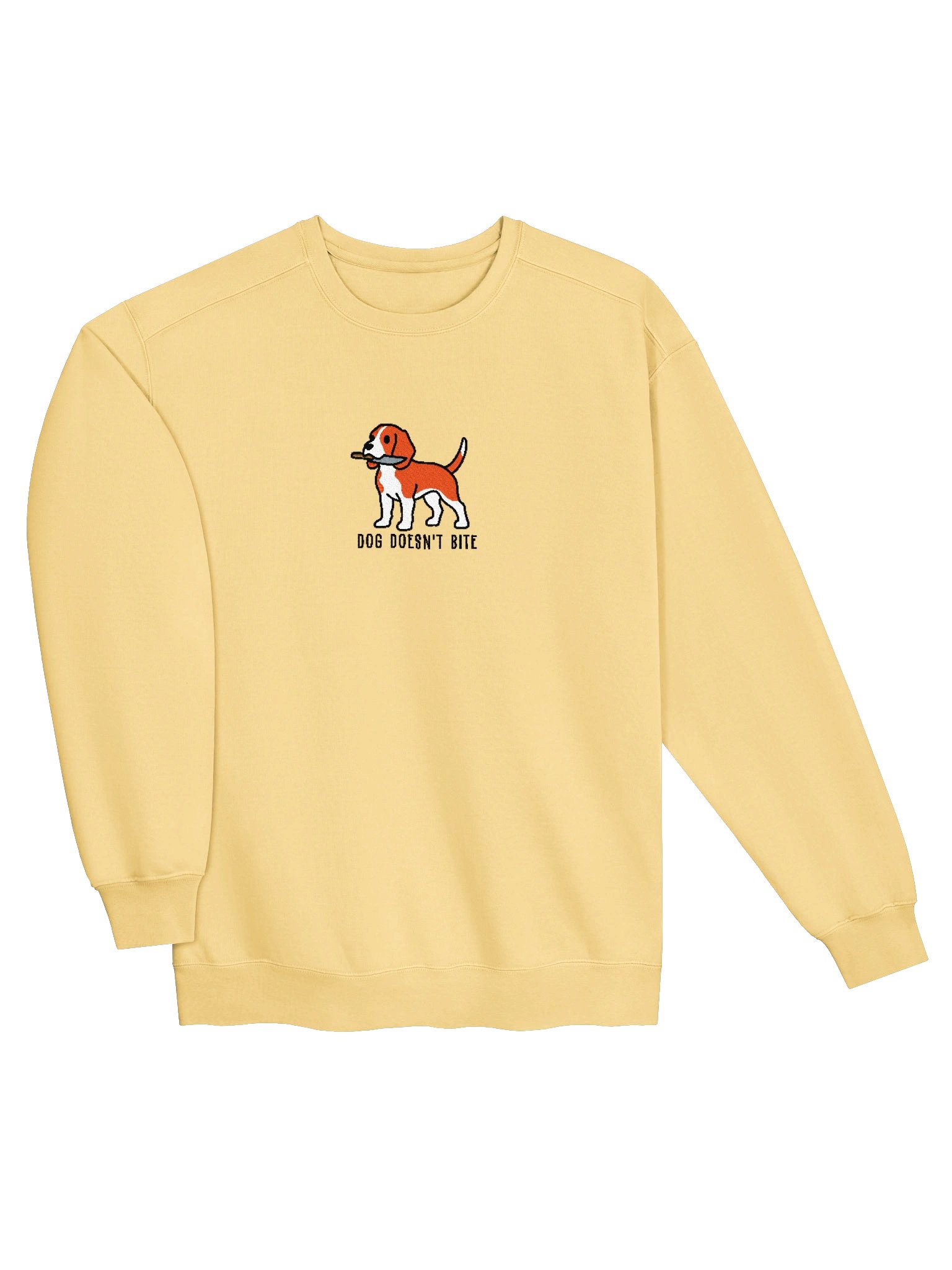 Dog Doesn't Bite Funny Chibi-Style Embroidered Premium Sweatshirt for Beagle(Red) Owners product image (43)