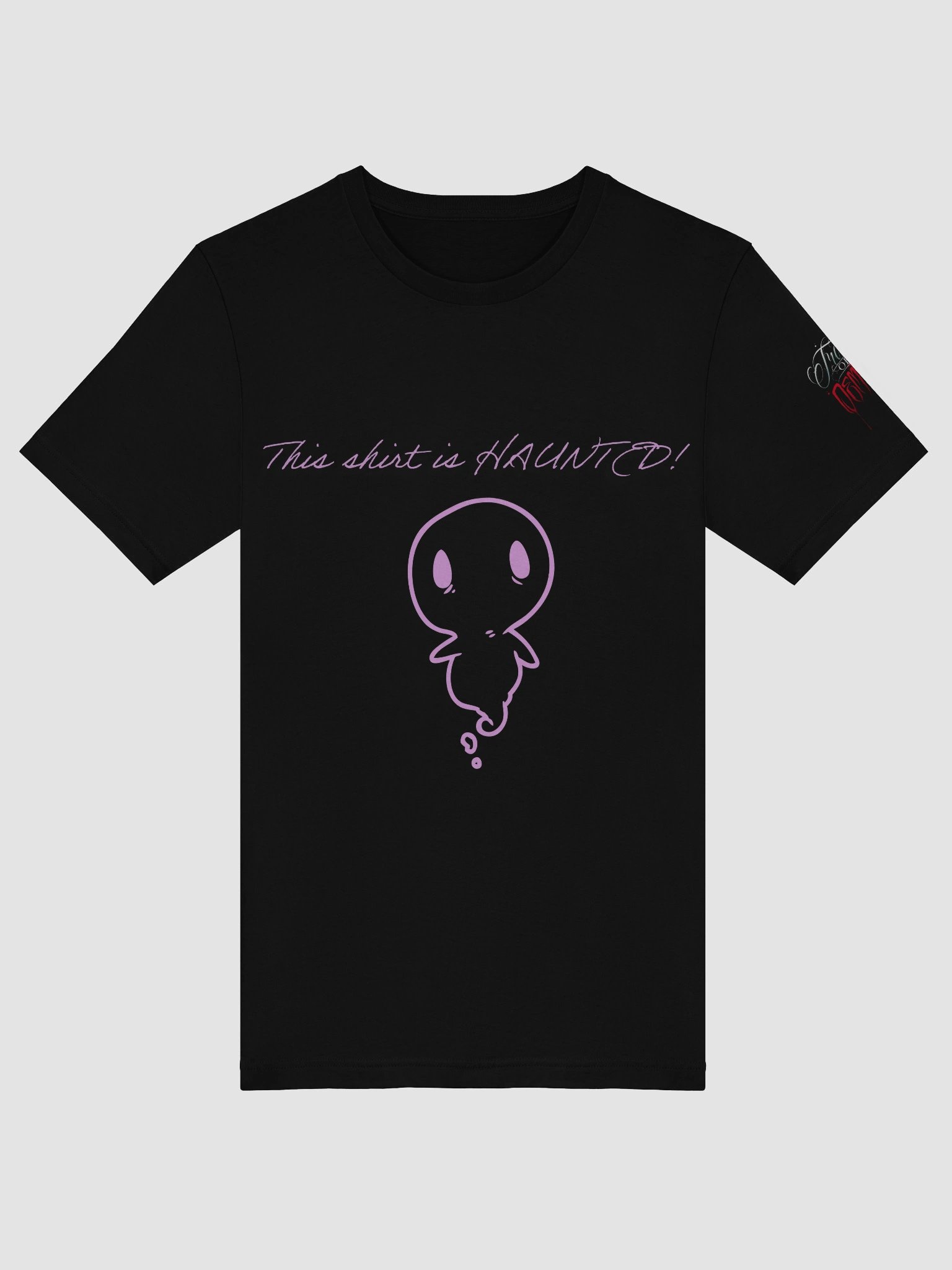 "This Shirt Is Haunted" with Ghostie Black with Lilac Design product image (5)