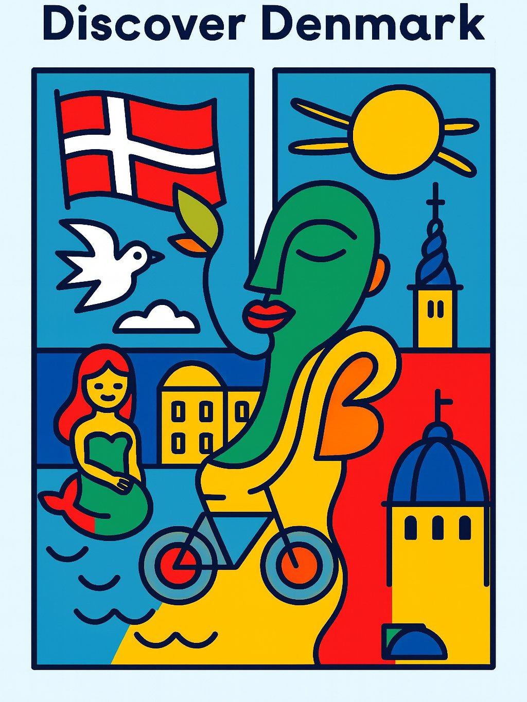 Free “Discover Denmark” Poster (1) – Scandinavian Wall Art Printable (A4 & US Letter PDF) product image (1)