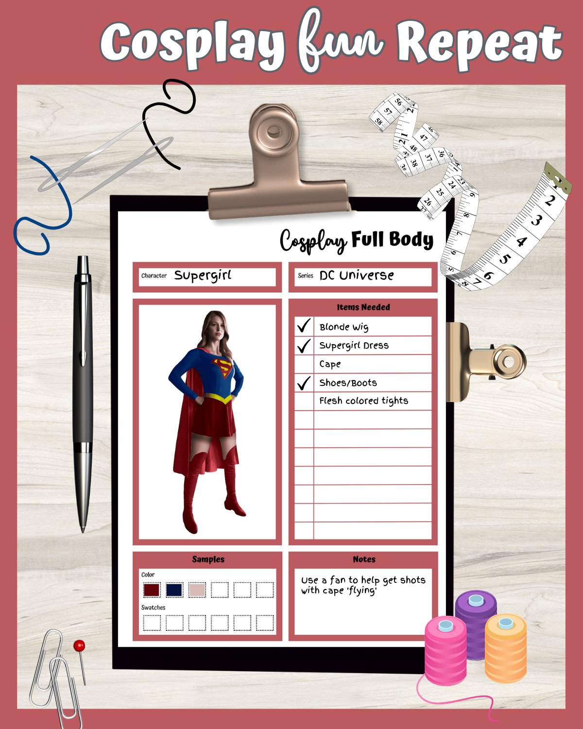 Monster Hunter Cosplay Planner – Red Edition | 54-Page Printable PDF product image (2)