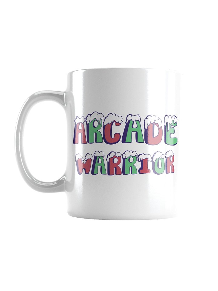 Arcade Warrior Holiday Logo White Mug 2025 product image (1)