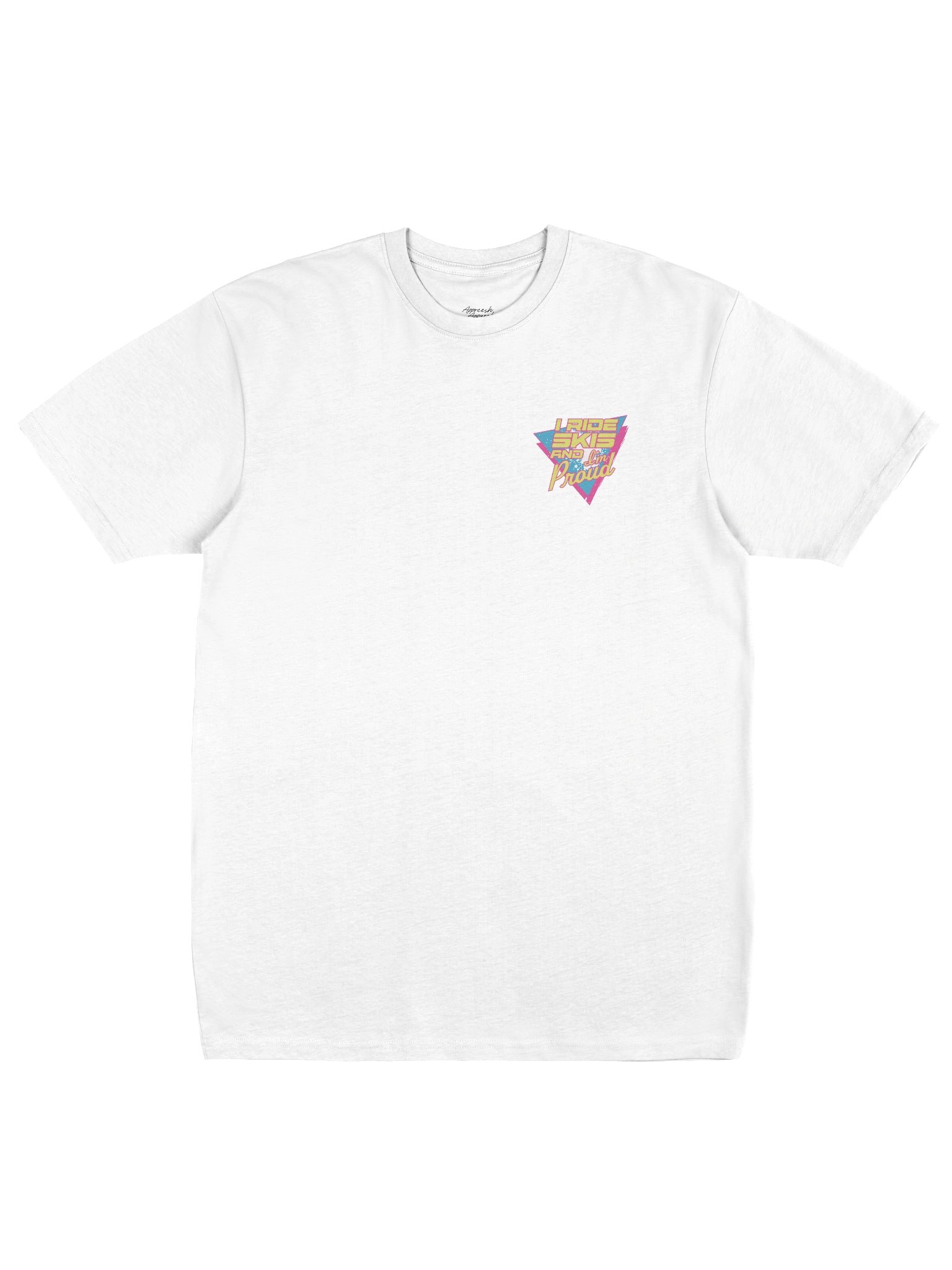 "I Ride Skis and I'm Proud" White Tee product image (2)