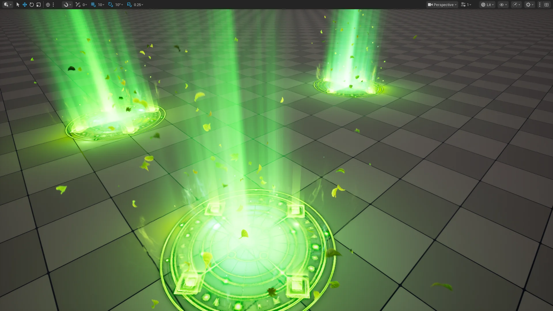 AOE Heal Nature FX in Unreal Engine 5 Niagara product image (1)