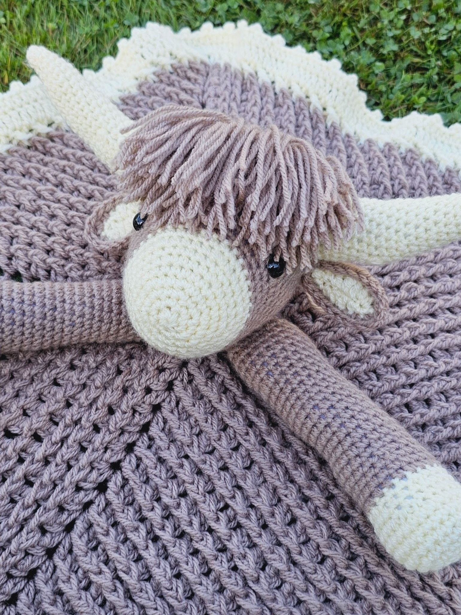 Highland Cow Lovey Blanket Crochet Pattern | Scottish Farm Animal (PDF Pattern) product image (7)