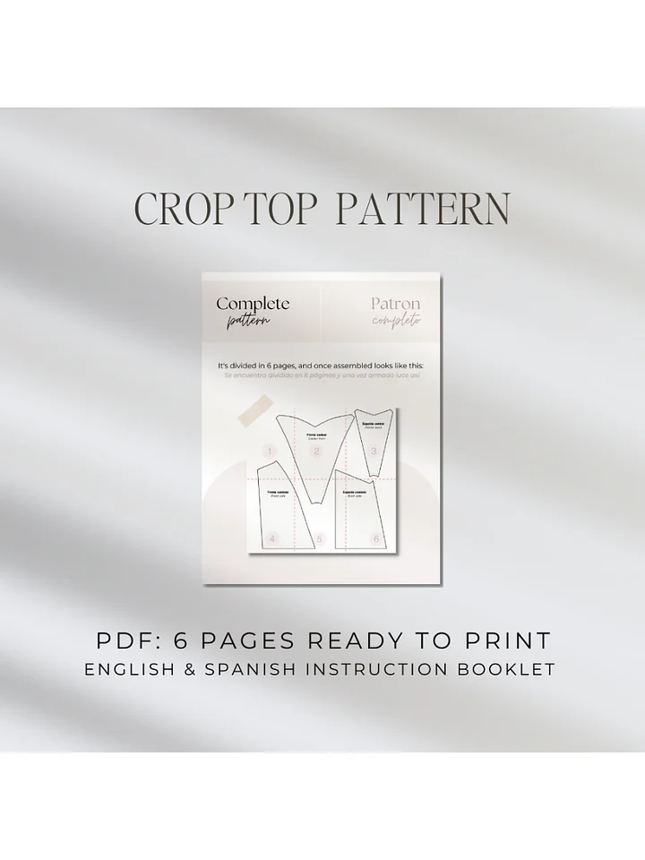 Strapless Crop Top Pattern product image (2)