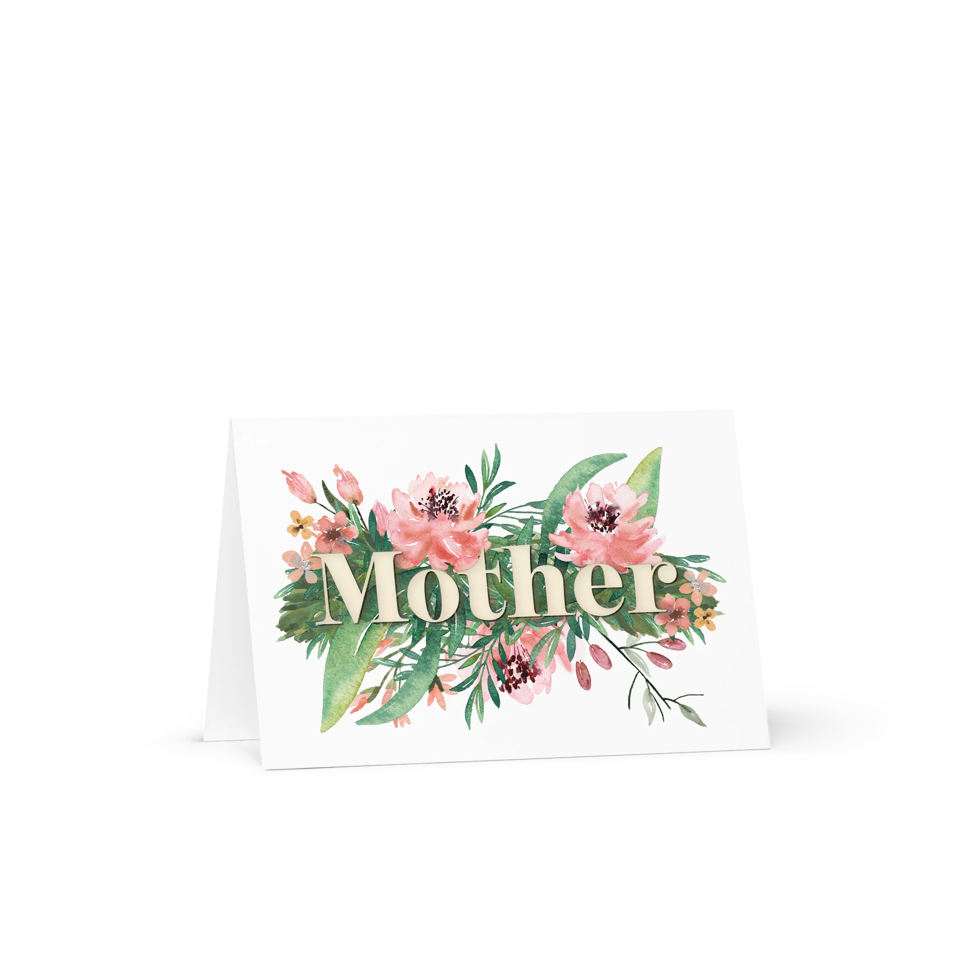 Mother Pink Peach Floral Word Card product image (2)