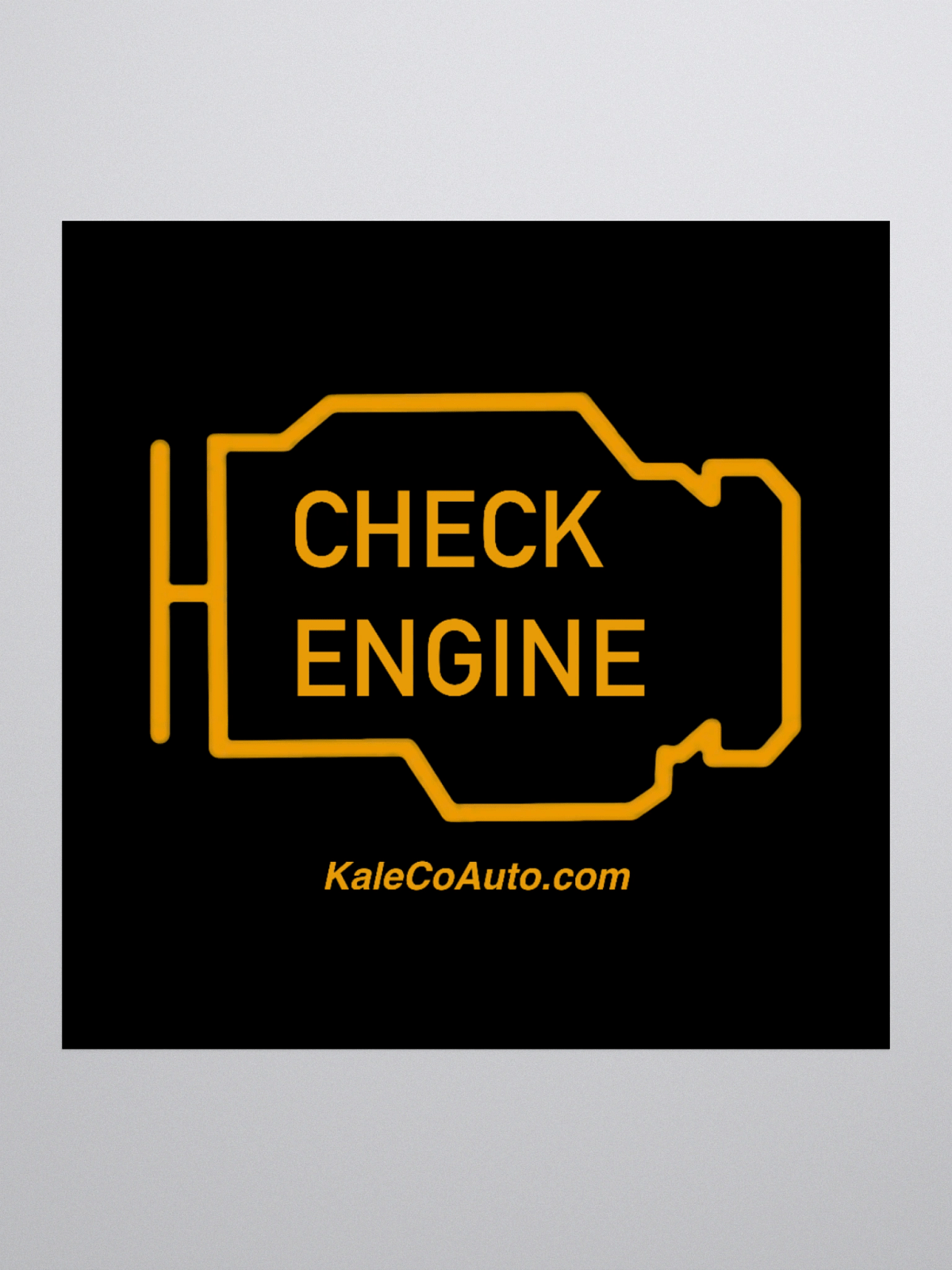 Translucent Check Engine Light Sticker Check Engine Sticker | KaleCoAuto