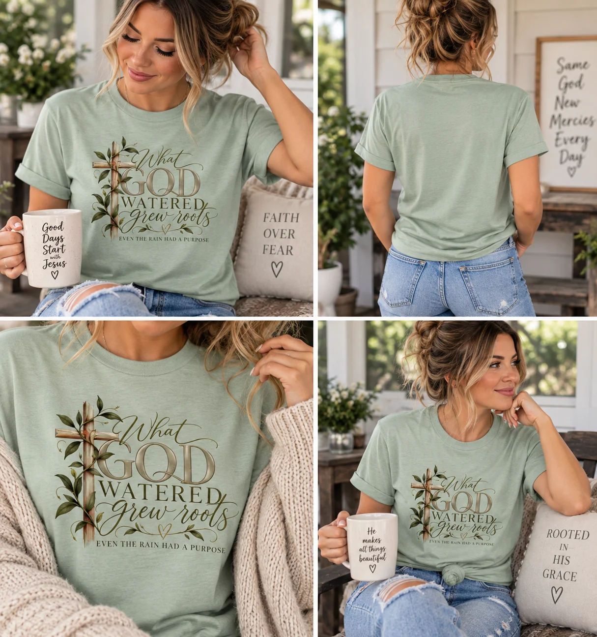 What God Watered Grew Roots Tee product image (2)