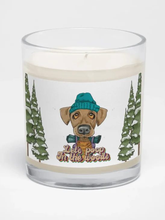 Camping Dog Candle - Let's Poop in the Woods product image (2)
