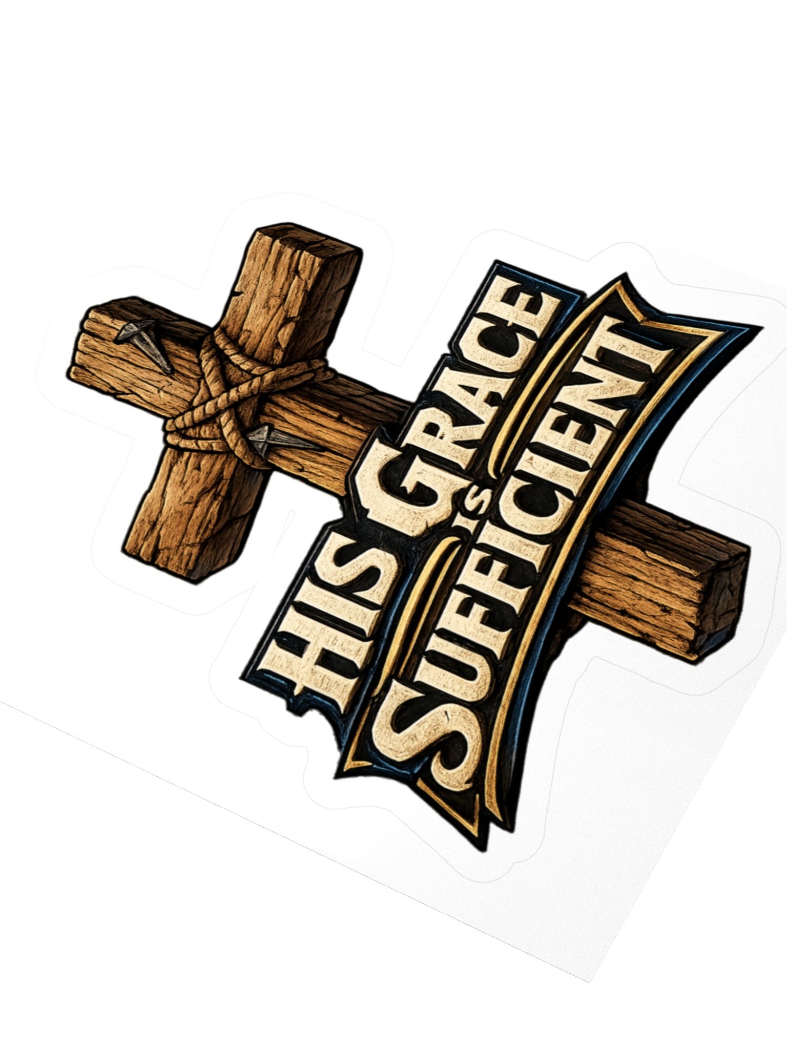 His Grace Is Sufficient Cross Sticker product image (3)