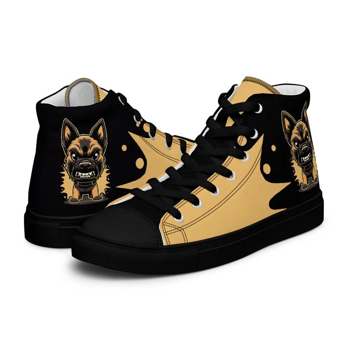 Belgian Malinois Angry Pup - Women's High Top Canvas Shoe product image (2)