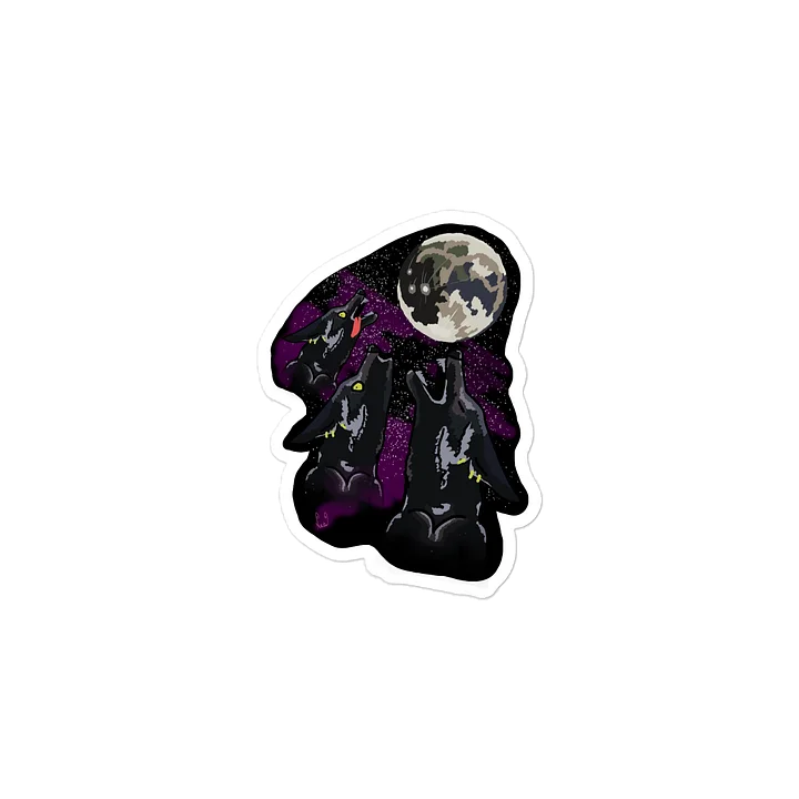 Three Dog Moon Sticker product image (2)
