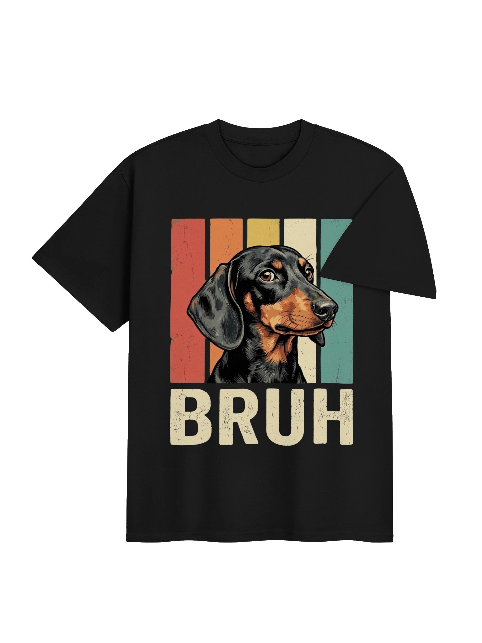 Funny Bruh Dachshund T-Shirt - Vintage Retro Wiener Dog Meme Graphic Tee product image (10)