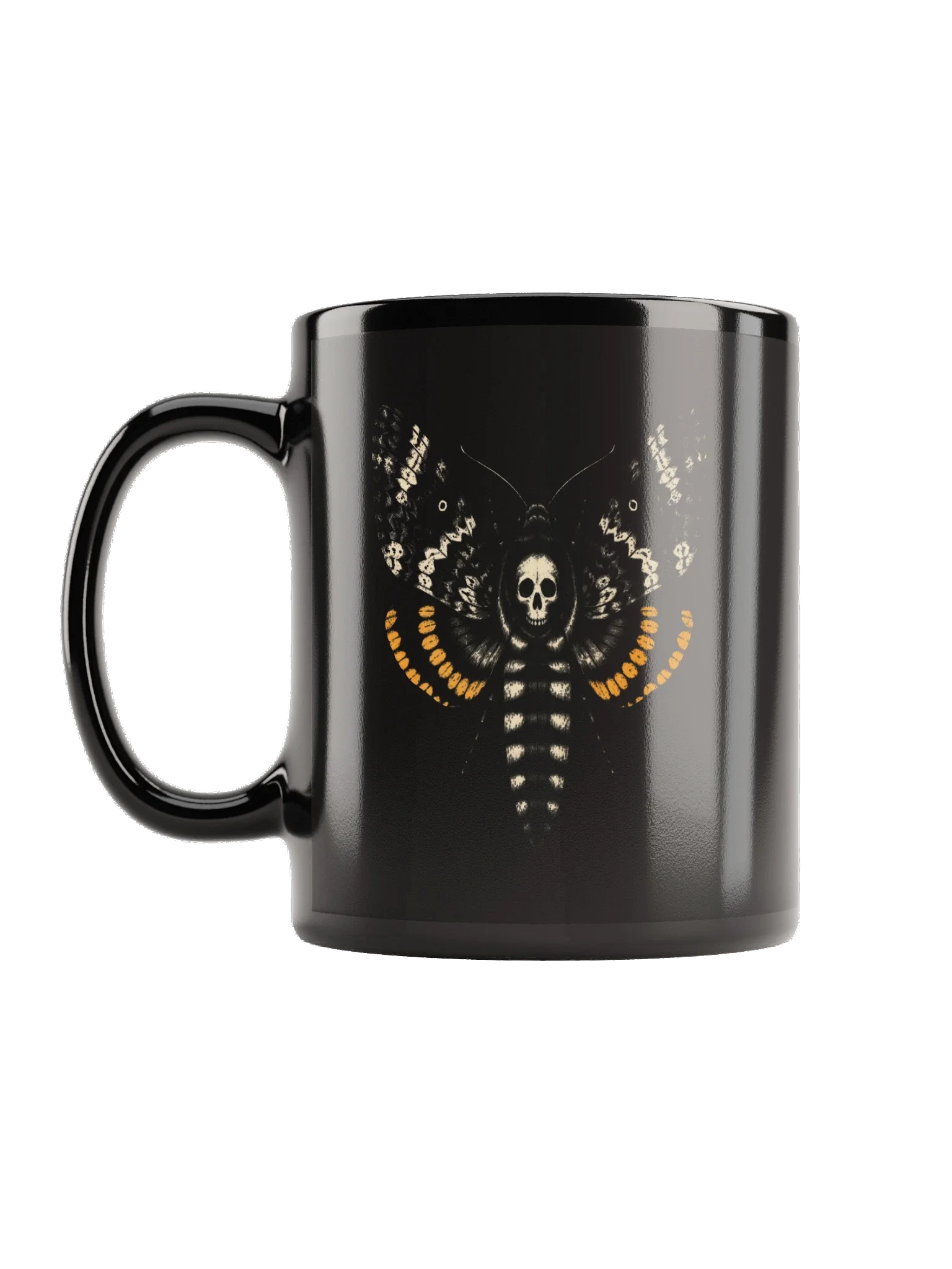 Death's-Head Hawkmoth Mug, Black