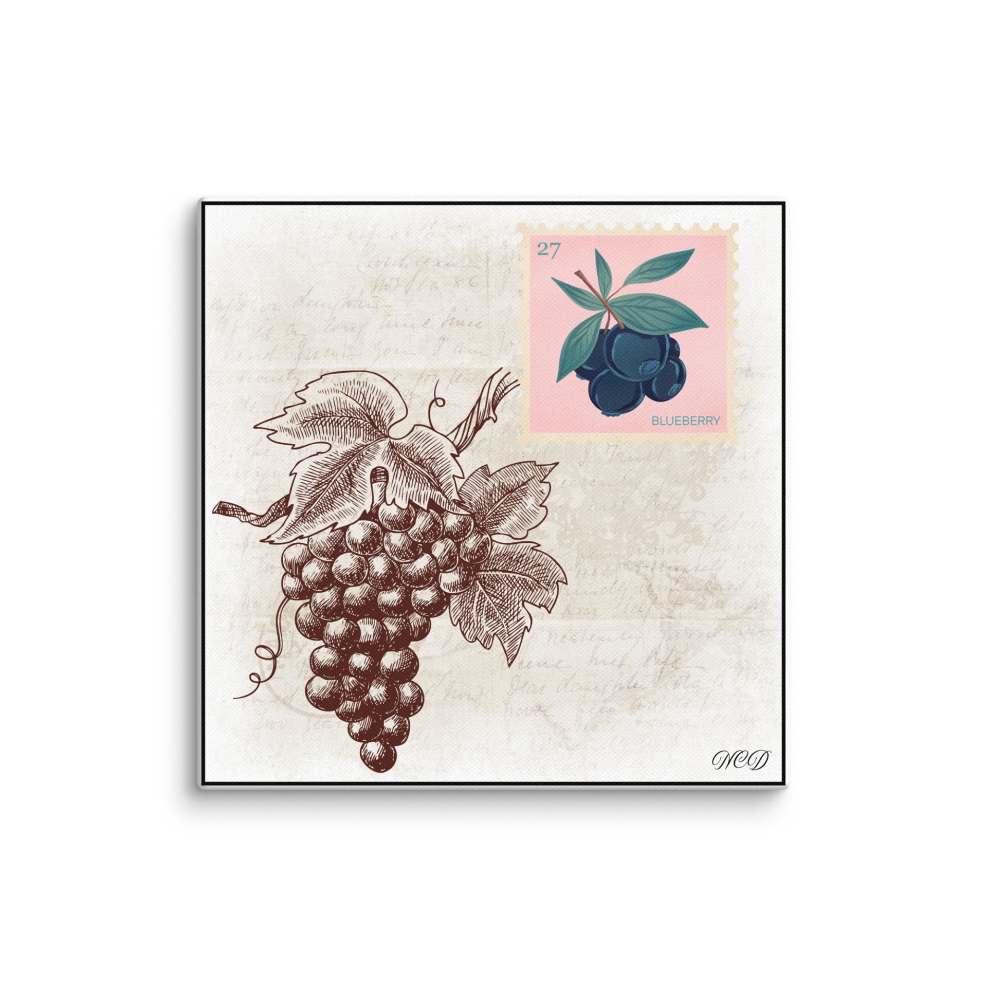 🍷 Grapes and Blueberry Mingle Canvas – Bon Appétit By NCD product image (1)