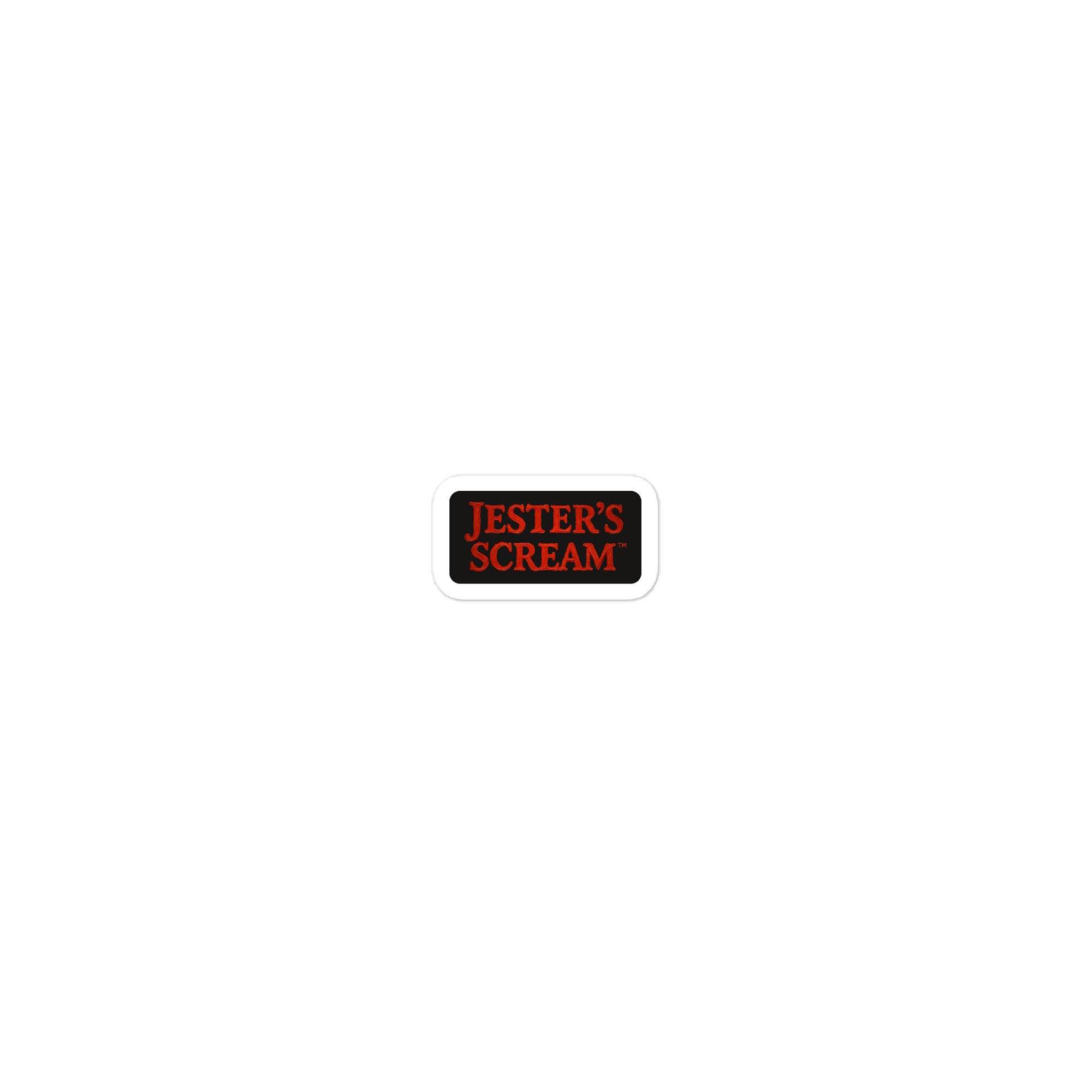 Jester’s Scream™ — Painted Nameplate Sticker product image (1)