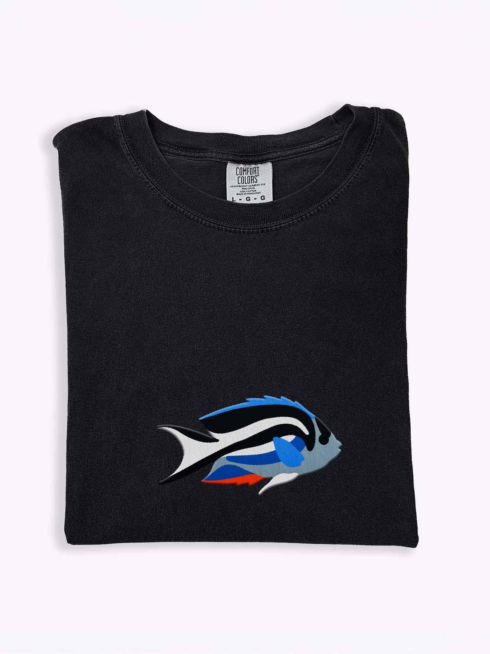 Bellus Angelfish Embroidered Shirt | Reef Aquarium Fish Embroidery Tee | Saltwater Marine Fish Apparel product image (1)