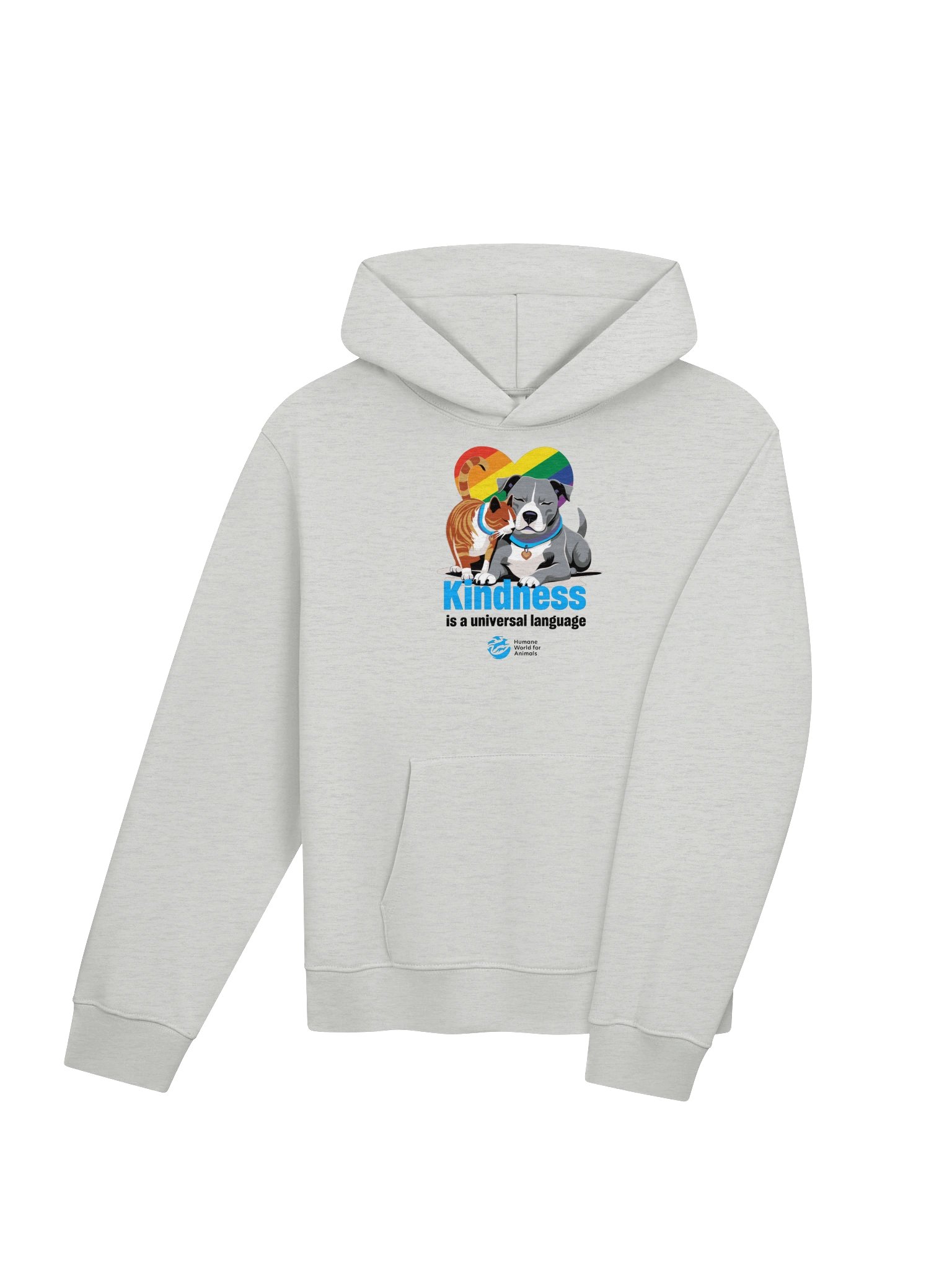 Kindness is a universal language rainbow heart - Hoodie product image (4)