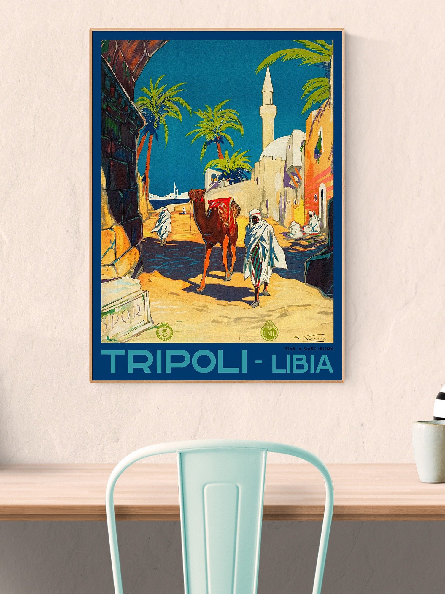 Tripoli, Libya (ENIT, 1930) — retro vintage travel poster, retro travel art, retro travel wall art product image (2)