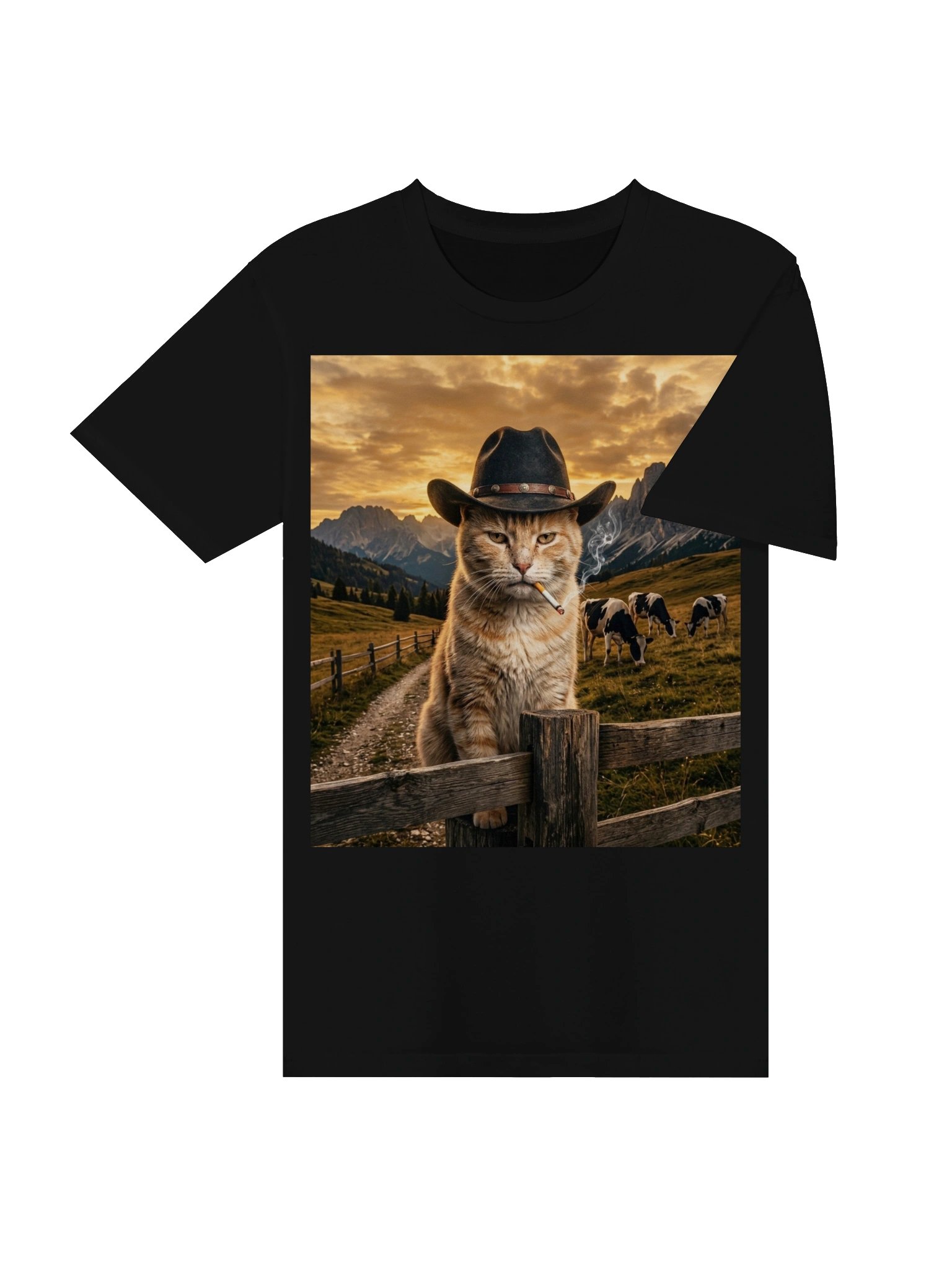 Outlaw Tom – Cowboy Cat Tee product image (14)