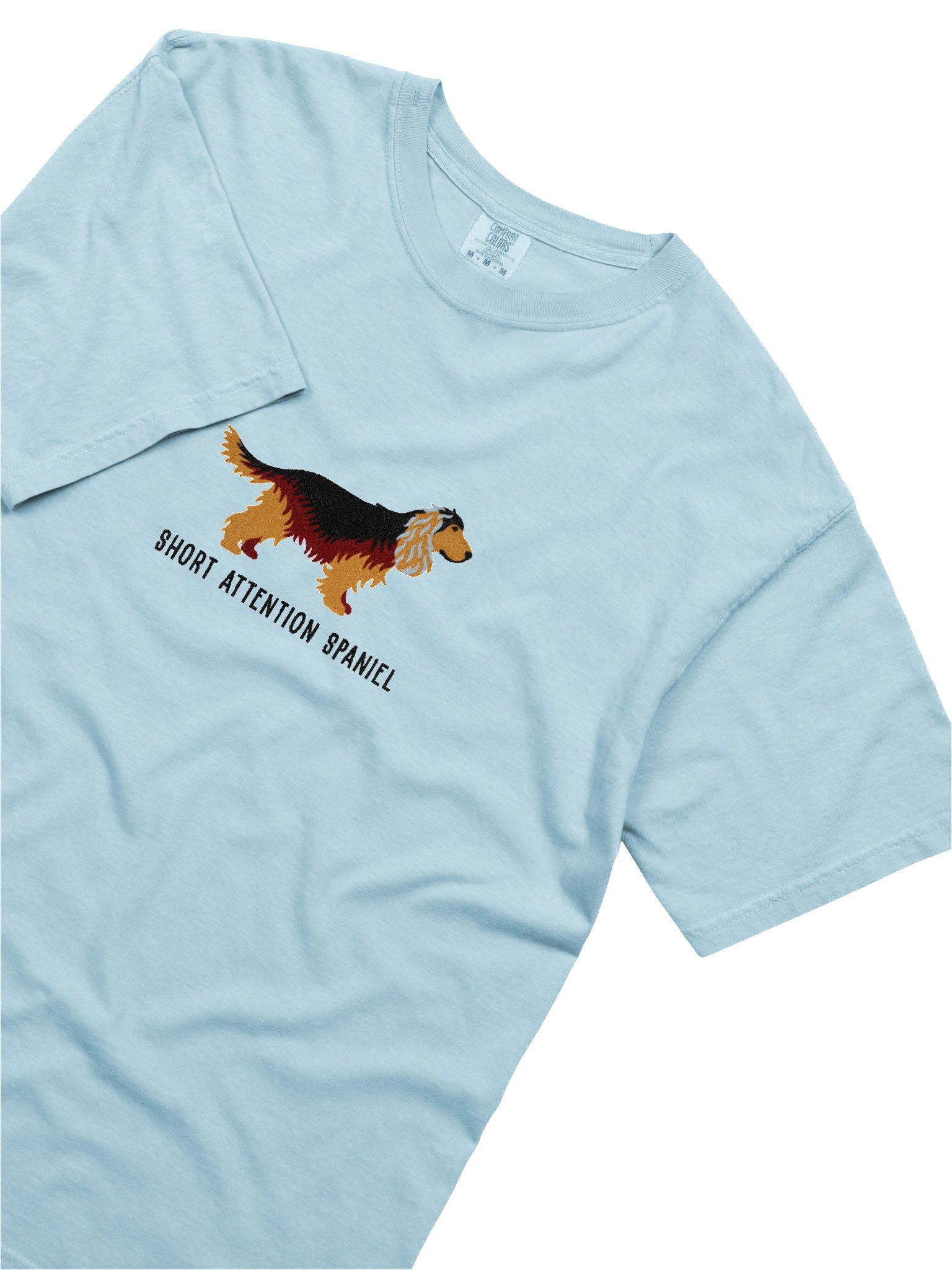 Short Attention Spaniel T-Shirt(Embroidered) of an English Cocker Spaniel(Sable) product image (8)