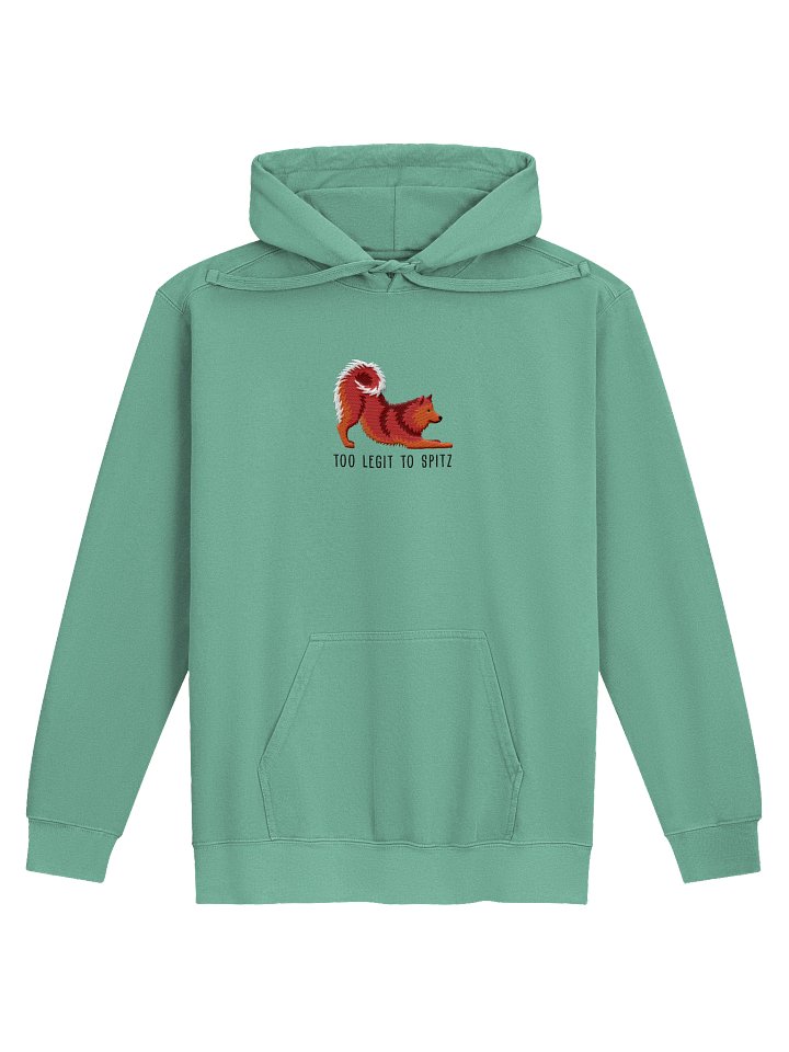Too Legit to Spitz Premium Hoodie (Embroidered) of a Finnish Spitz(Red) product image (13)