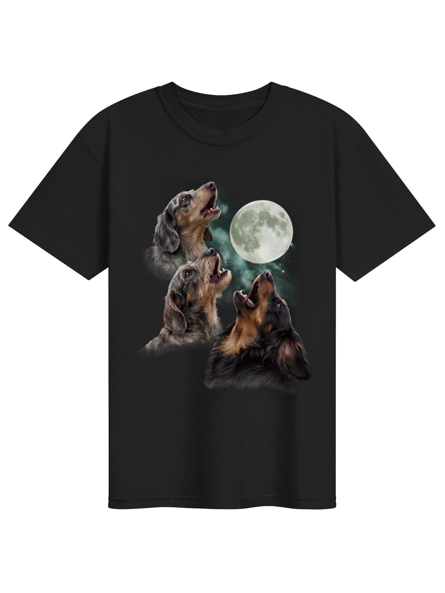 Three Dachshunds Moon Tee product image (1)