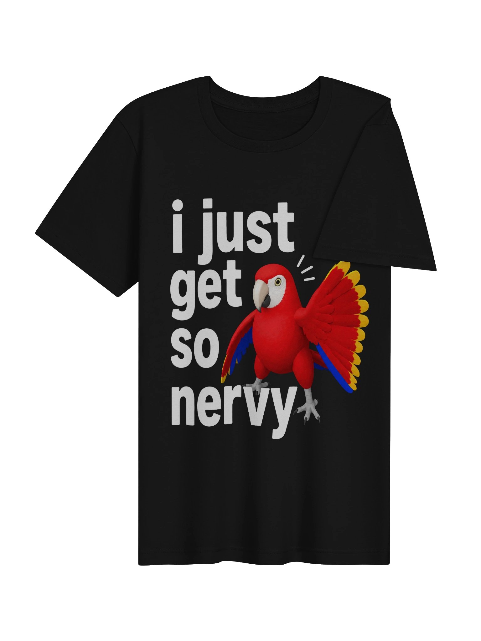 (Adult) Scarlet Macaw - I Just Get So Nervy - T-shirt product image (4)