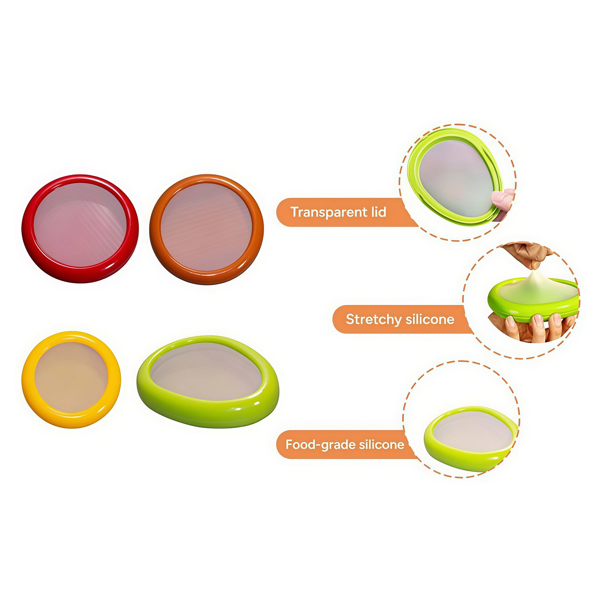 Eco-Friendly Silicone Fruit & Vegetable Storage Containers product image (8)