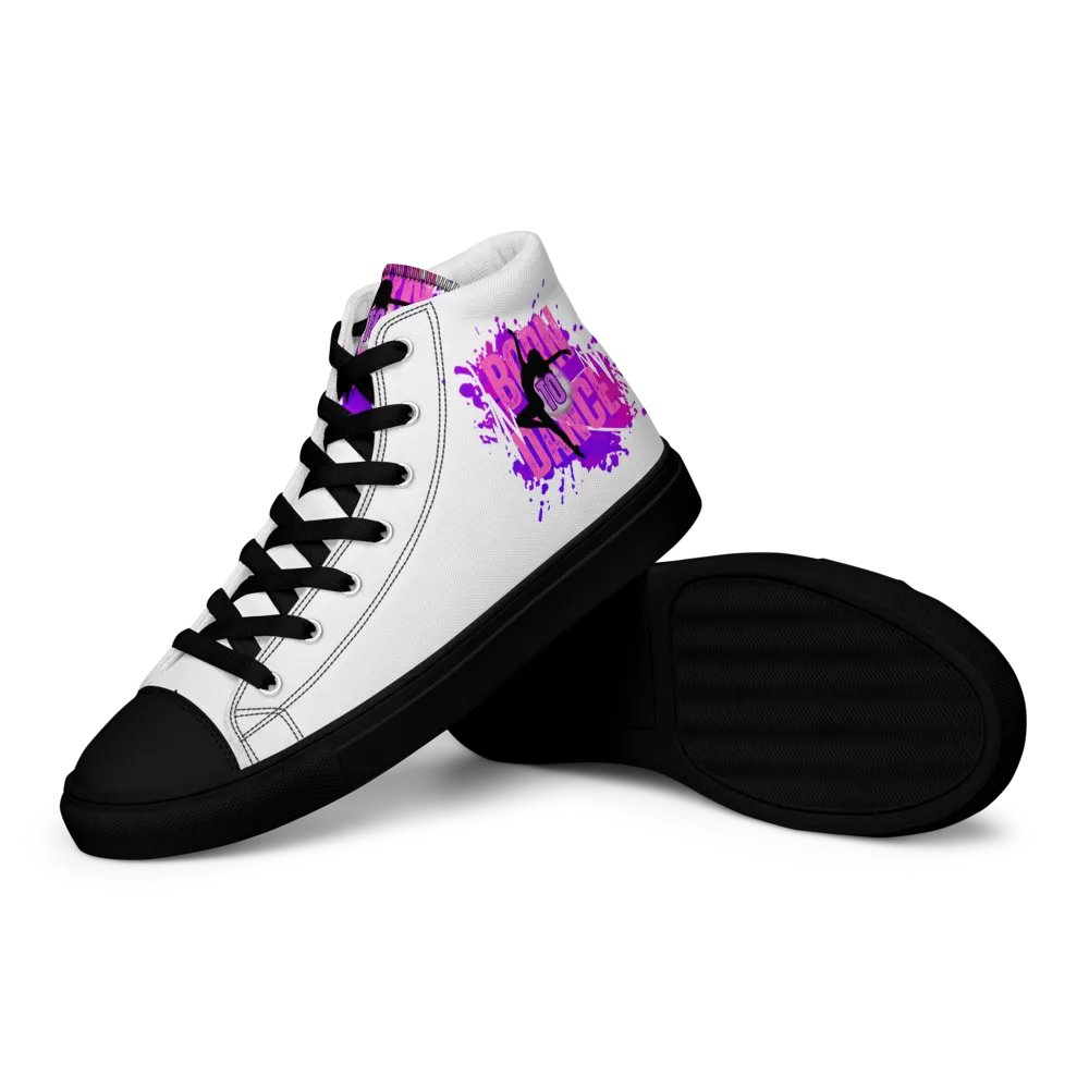 Retro Born to Dance Splash Her Silhouette High Tops product image (16)